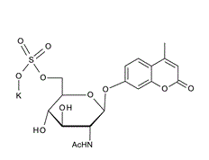 210357-38-3 , 4-Methylumbelliferyl 2-acetamido-2-deoxy-b-D-glucopyranoside-6-sulfate potassium salt