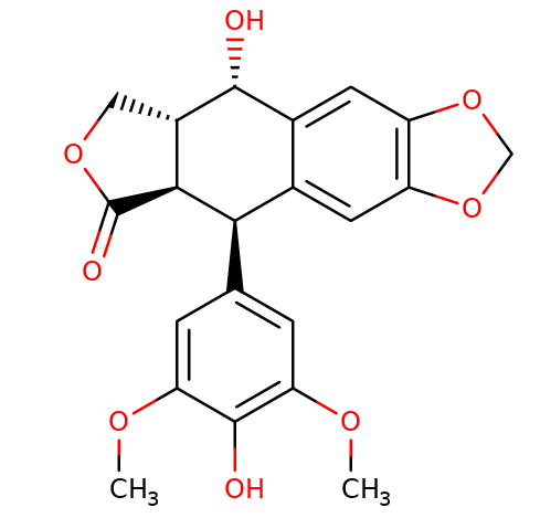6559-91-7, 4'-去甲表鬼臼毒素, 4'-Demethylepipodophyllotoxin, CAS: 6559-91-7