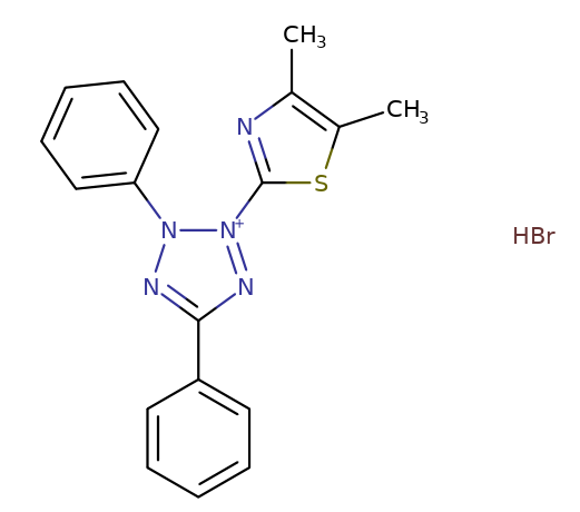 2348-71-2 , Thiazolyl blue tetrazolium bromide ;  3-(4,5-Dimethylthiazol-2-yl)-2,5-diphenyl-2H-tetrazolium bromide; MTT; Methylthiazolyldiphenyl-tetrazolium bromide - 副本
